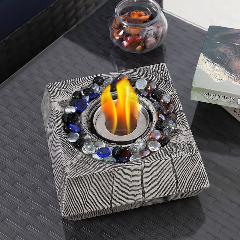 9" Terra Fab Portable Tabletop Fire Bowl Indoor/Outdoor Fire Pit - Multi