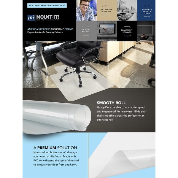 Shop Mount It Clear Desk Chair Mat For Hardwood Floors Mi 7818