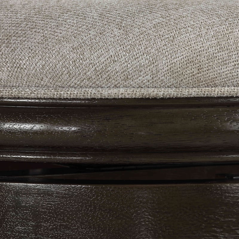 Cortesi Home Clyffe Grey Backless Solid Wood Swivel Stool