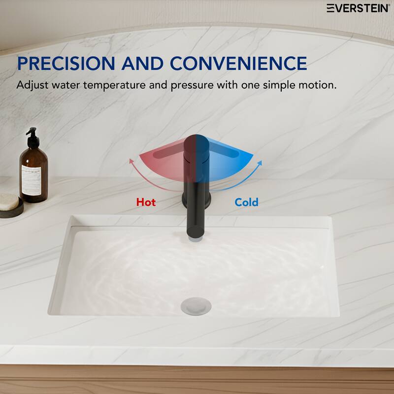 Single Handle Single Hole Bathroom Faucet with Pop‑Up Drain