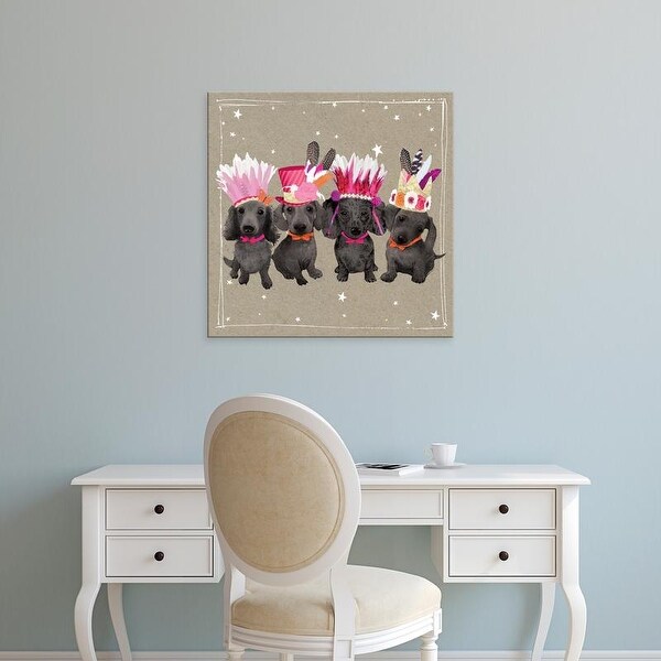Easy Art Prints Hammond Gower's 'Fancypants Wacky Dogs VII' Premium Canvas Art