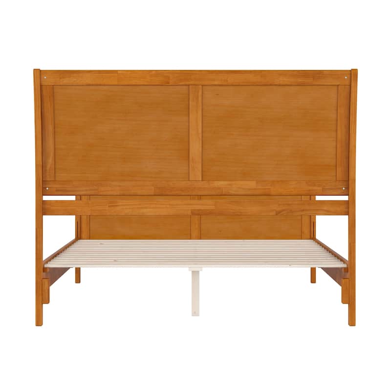 Valencia Solid Wood Low Profile Sleigh Platform Bed with Matching Footboard