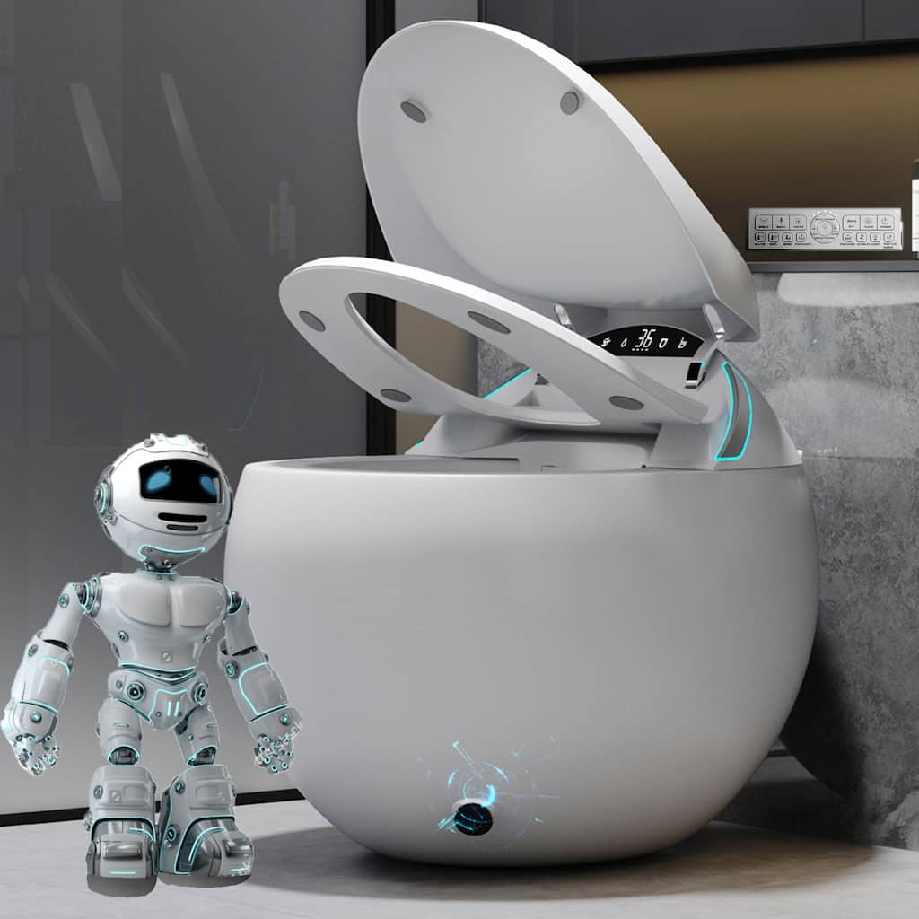 YULIKA Spherical Smart Bidet Toilet Bidet Toilet with Tank Heated Seat Auto Lid Opening Warm Water Sprayer & Dryer