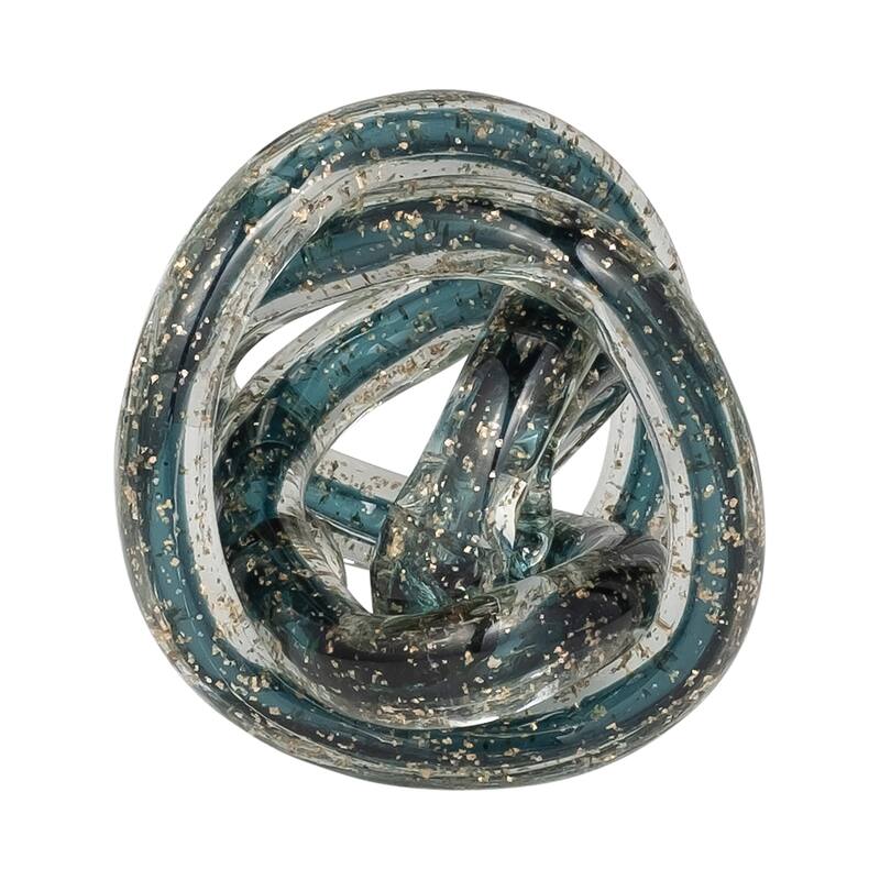 Sagebrook Home Sculptural Glass Abstract Knot, Decorative Objects, Home Accent Piece