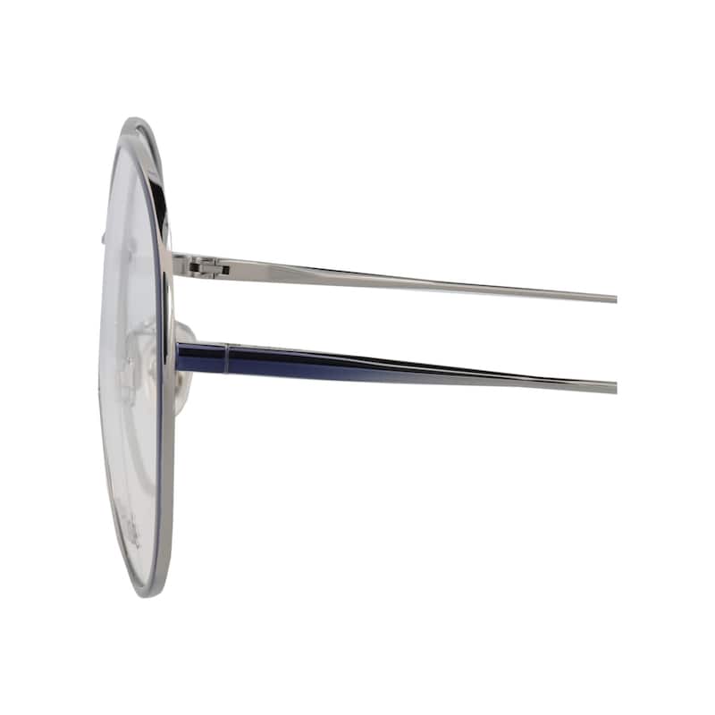 Chloé Aviator-Frame Metal Optical Frames, Transparent Lens, Shiny Gradient Transparent Varnished Dark Blue/Light Ruthenium Frame