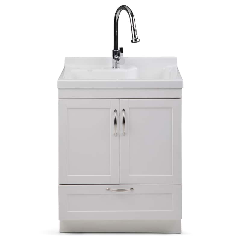 WYNDENHALL Janine Transitional ABS Utility Sink & Cabinet