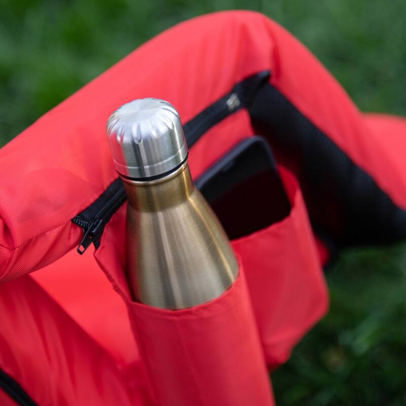 Backpack Reclining Padded Stadium Chairs with Armrests & Storage Pockets