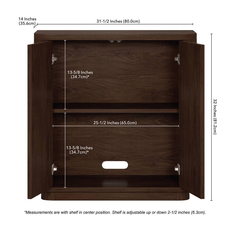 Easton 32" Wide Rectangular Fluted Accent Cabinet - 32" Wide