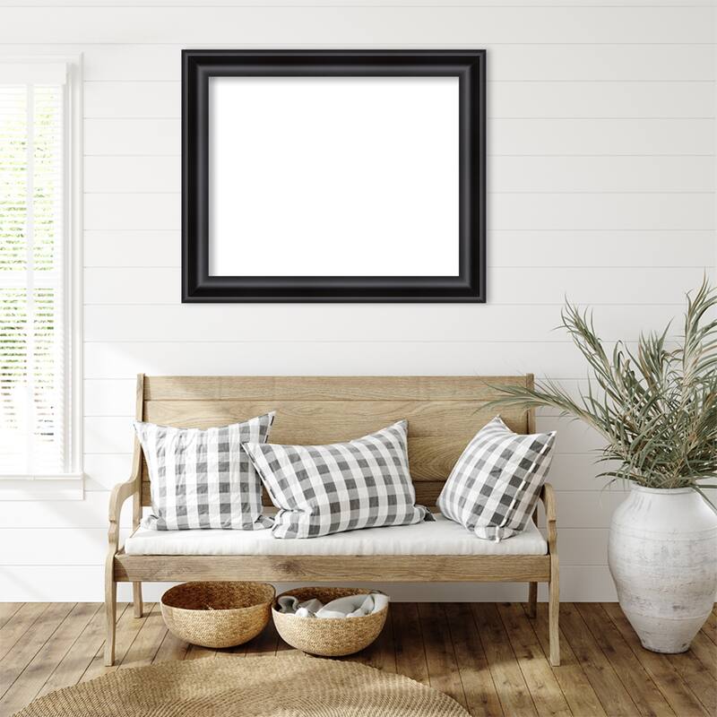 Amanti Art Grand Black Framed Dry Erase Magnetic Board