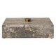 preview thumbnail 4 of 5, Uttermost Griseus Travertine Stone Box - 2.75'' H X 9.5'' W X 6'' D