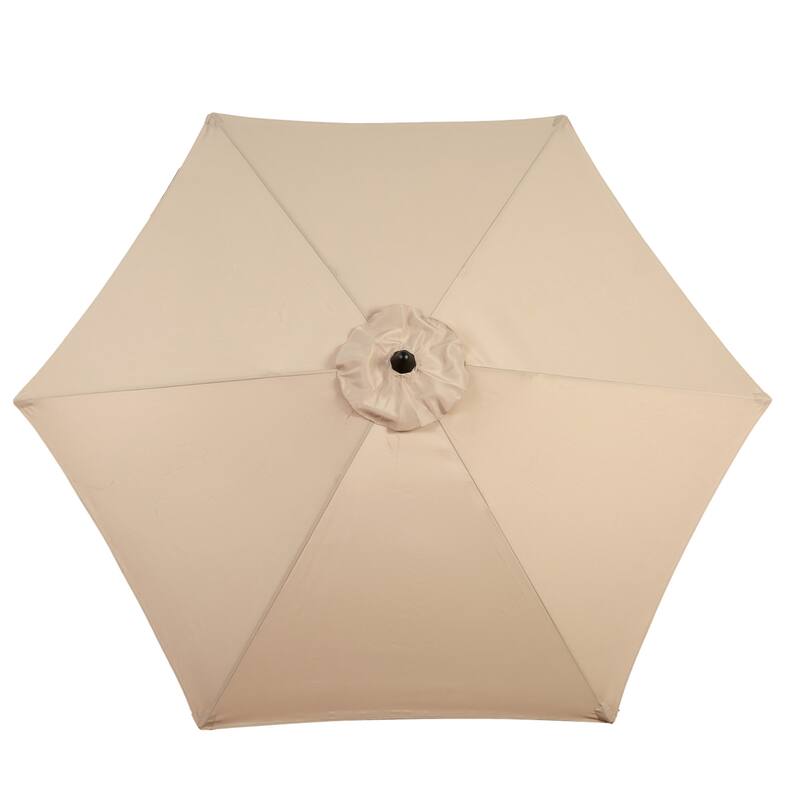 104" Patio Umbrella with Push Button Tilt,6 Ribs and Crank (No Base)
