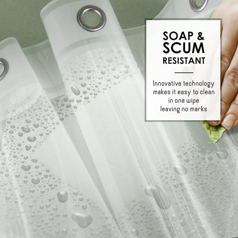 Empyrean Heavy Duty 5G Thick Scum Resistant Shower Curtain Liner