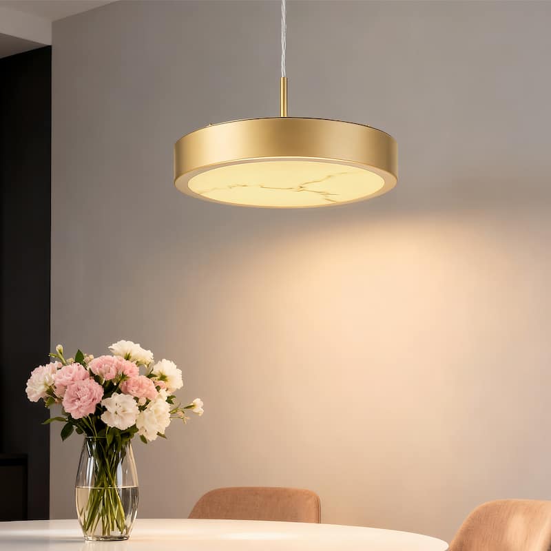 Starsky Alabaster Stone-look Resin Modern Gold LED Chandelier