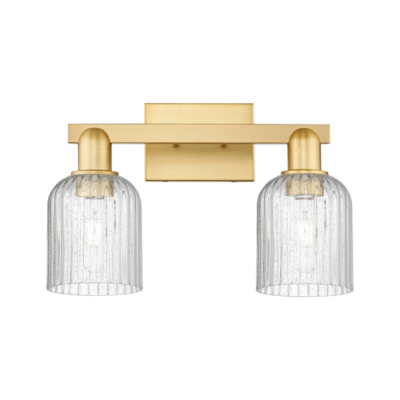 Innovations Lighting 716-2W-11-16 Bridal Veil Vanity Bridal Veil 2 - Satin Gold / Seedy