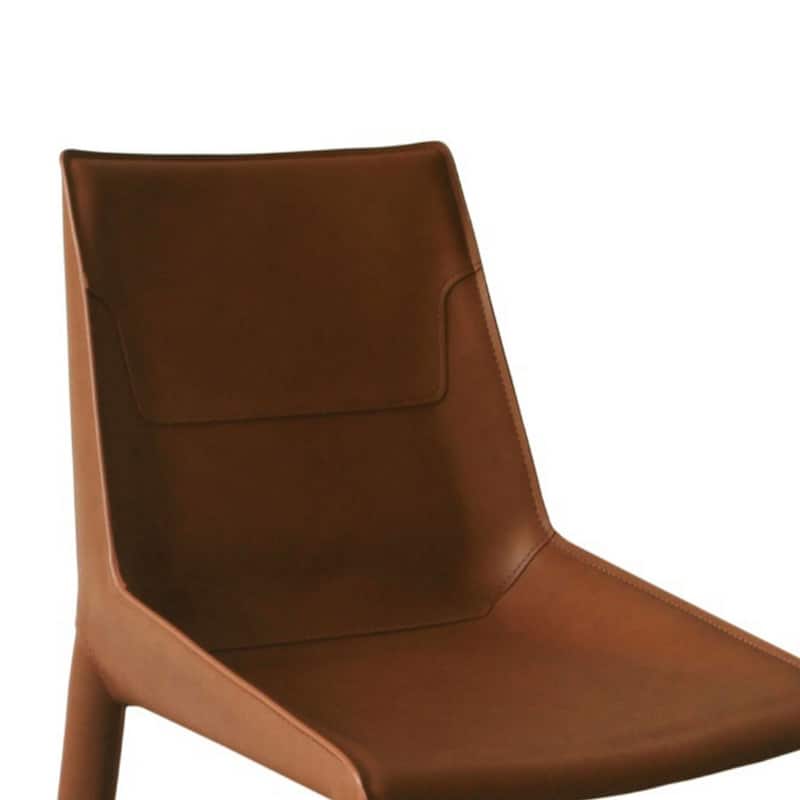 Brown/Brown Faux Leather Upholstered Wood Frame Dining Chair, Set of 2, Sturdy Dining Chair for Dining Rooms - 21.75