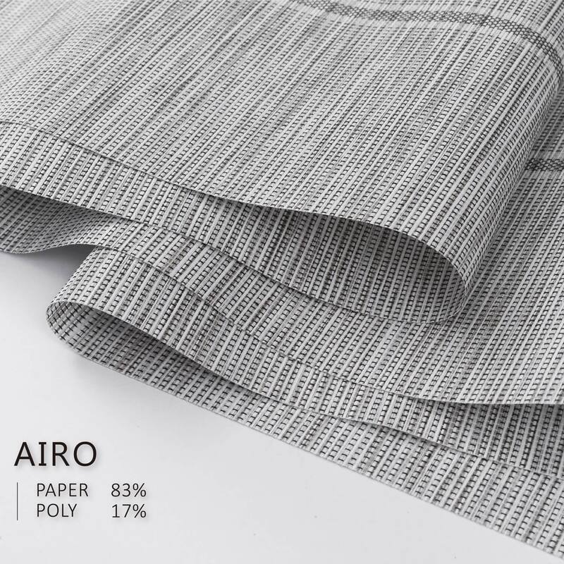 GoDear Design Natural Woven Adjustable Sliding Panel Track Blinds, Vertical Blinds, Timeless Series, 45.8"- 86" W x 96" L