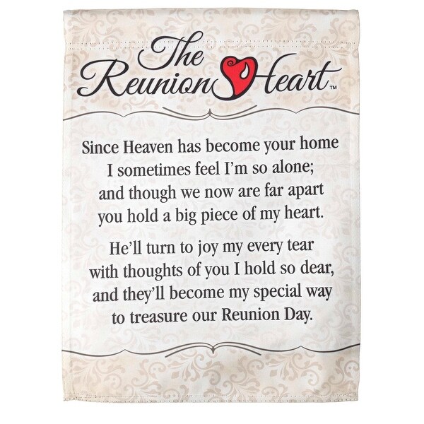 Reunion Heart Bereavement Outdoor Garden Flag 18" x 13" - N/A