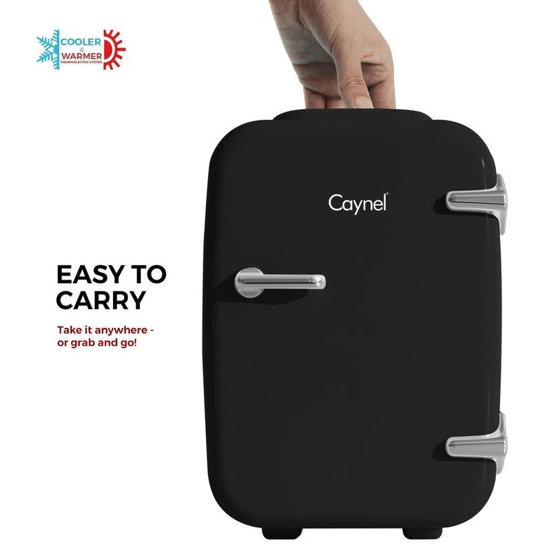 Caynel 4 Liter Portable Cooler and Warmer Mini Fridge for Home, Car