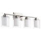 preview thumbnail 1 of 1, Quorum International 582-4 Fort Worth 4 Light 29" Wide Vanity Light Satin Nickel