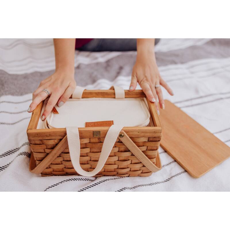 Picnic Time Poppy Personal Picnic Basket, (Beige)