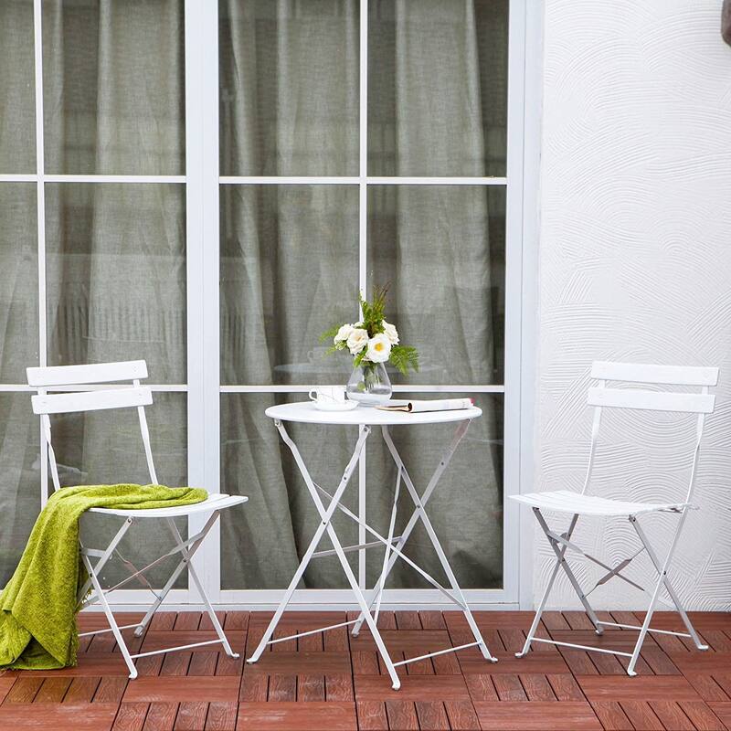 Round 2 Person - 23.6" Long Bistro Set (6 Colors )