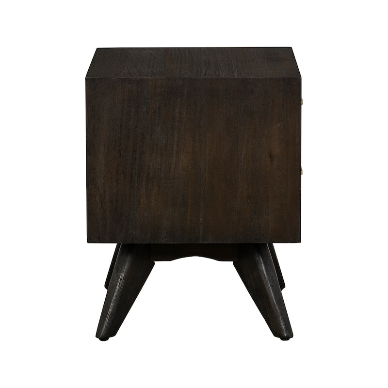 Carson Carrington Junsternas Acacia Mid-century 2-drawer Night Stand