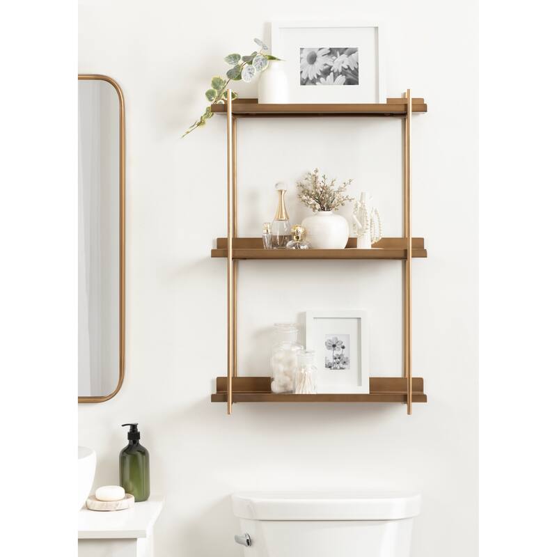 Kate and Laurel Dominic Tiered Wall Shelf
