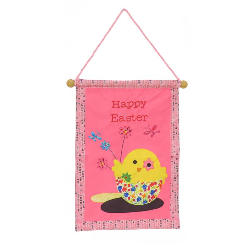 National Tree Company 18 in. Pink Happy Easter Banner - 18.5 in