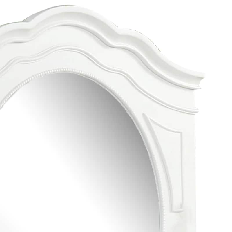 Calpan Dresser Mirror, Modern White Solid Wood Frame, 38x40