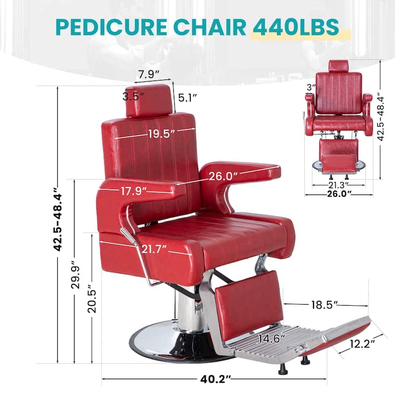 Heavy Duty Hydraulic Barber Chair Salon Chairs for Hair Stylist