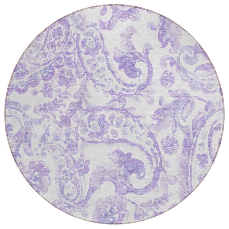 Machine Washable Indoor/ Outdoor Chantille Traditional Scroll Rug