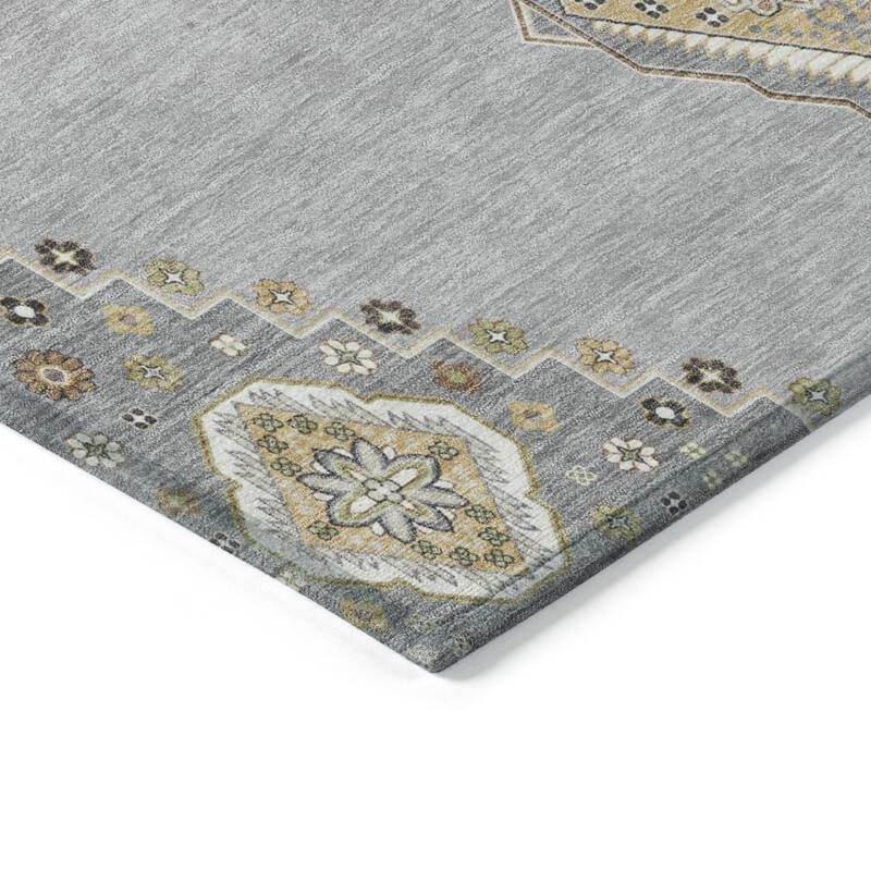 HomeRoots Oriental Traditional Rectangle Outdoor Rug