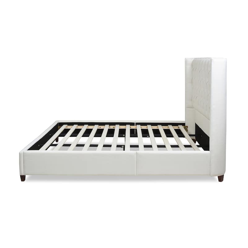 Manhattan Wingback Headboard King Platform Bed
