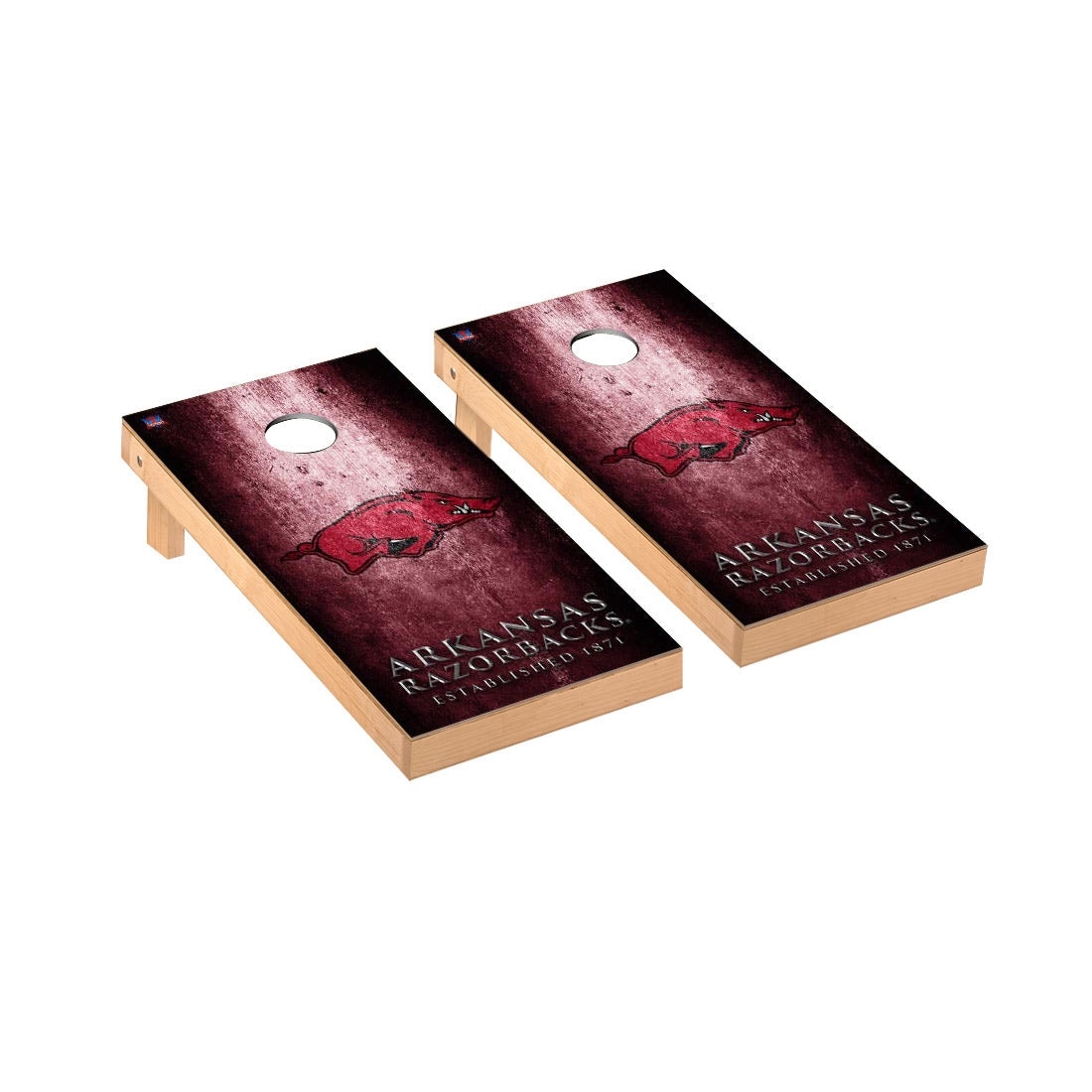 Arkansas Razorbacks Museum Cornhole Board Set