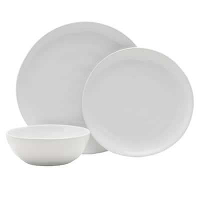 Everyday White by Fitz and Floyd Organic 12PC Dinnerware Set, Service for 4 - 12 Piece