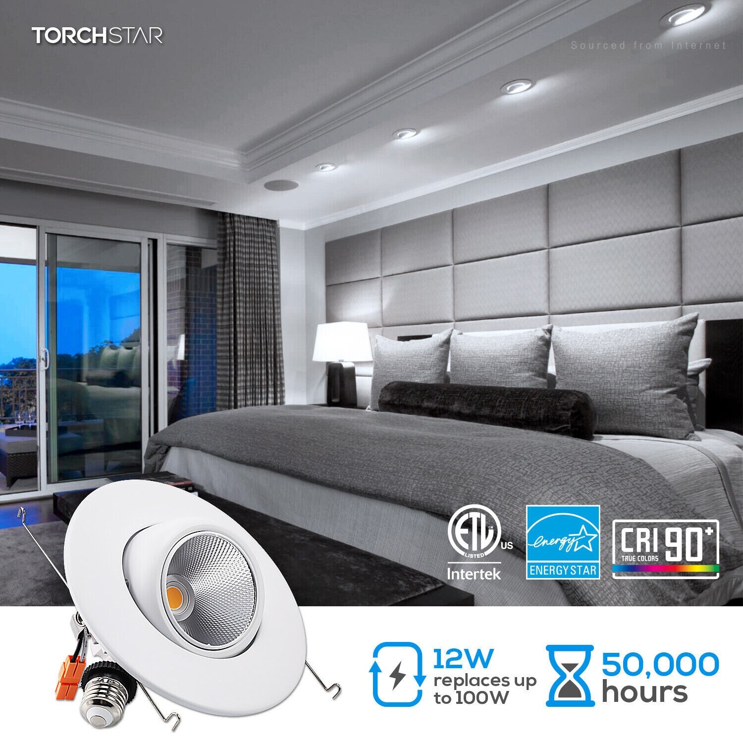 6 inch led 2025 recessed lighting 5000k