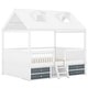 preview thumbnail 4 of 46, Wood Bed House with Fence and Roof for Kids, Boys and Girls, Bedroom
