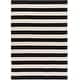 preview thumbnail 9 of 9, Jonas Hand Woven Casual Stripe Indoor/Outdoor Area Rug 8' x 11' - Black