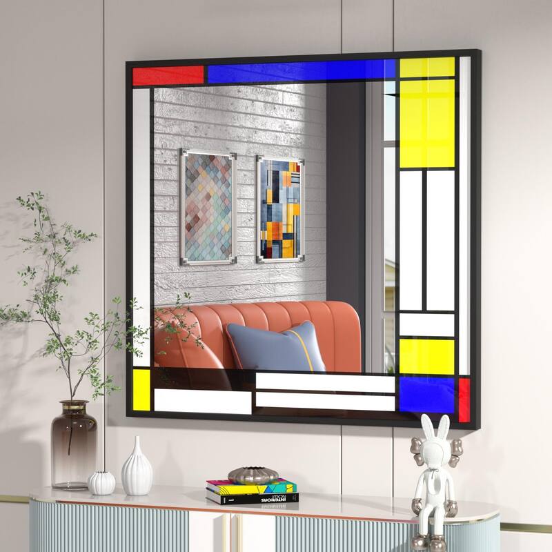 Window Pane Wall Decor Bathroom Vanity Mirror Mounted