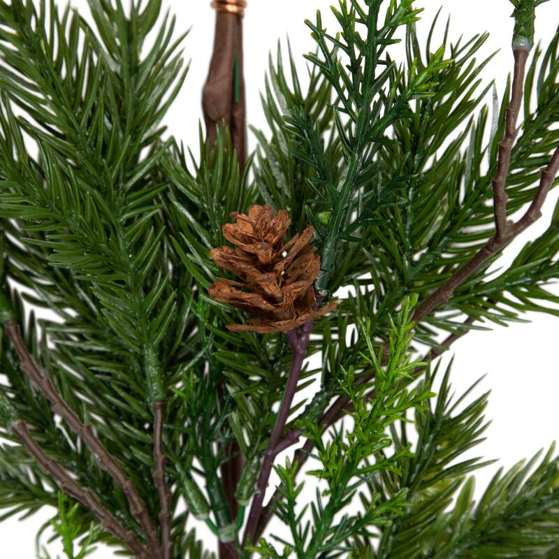 6' Cypress and Pine Cone Artificial Christmas Garland - Unlit