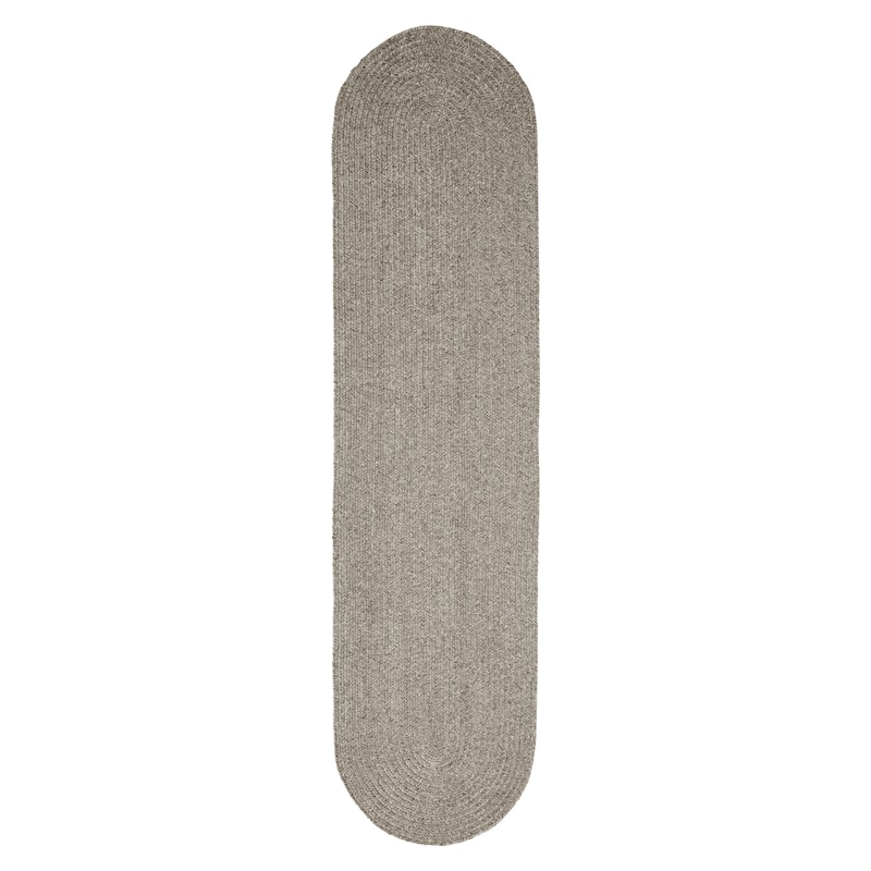 Superior Braided Reversible Indoor/Outdoor Area Rug - 2' X 8' Oval Runner - Slate