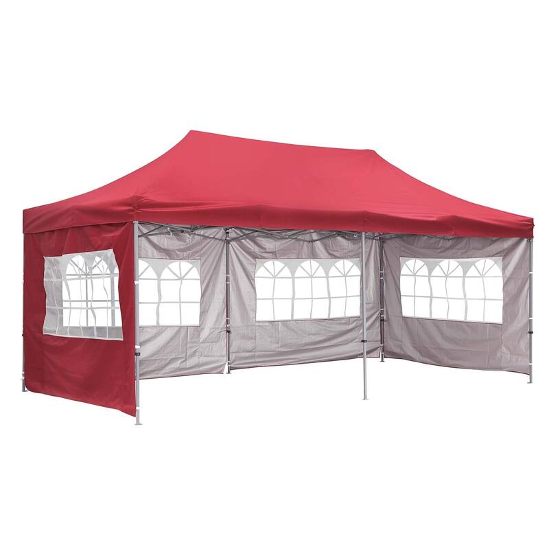 Ainfox Ourdoor Pop-up Canopy Tent with 4 Removable Sidewalls and 4 Transparent Windows