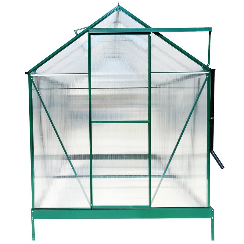 Heavy Duty Aluminum Outdoor Polycarbonate Greenhouse with Rain Gutter