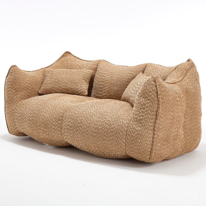 Giant Bean Bag Loveseat Sofa with Armrest for Living Room