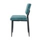 preview thumbnail 7 of 9, Green Fabric Dining Chair Dressing Chairs Stool Side Chairs Set of 2