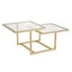preview thumbnail 7 of 10, Silver Orchid Solm Two-Tier Gold Coffee Table