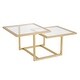 preview thumbnail 2 of 10, Silver Orchid Solm Two-Tier Gold Coffee Table