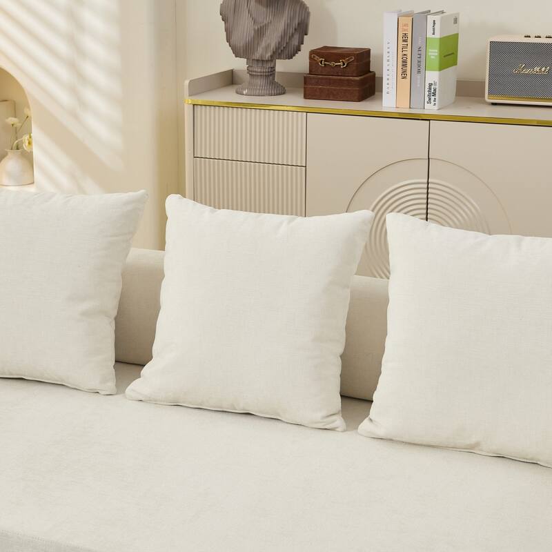 Chenille Convertible Floor Sofa Bed with Armrest for Living Room