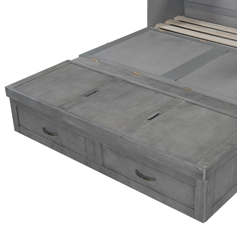 Space-Saving Murphy Bed with USB Ports and Large Drawers