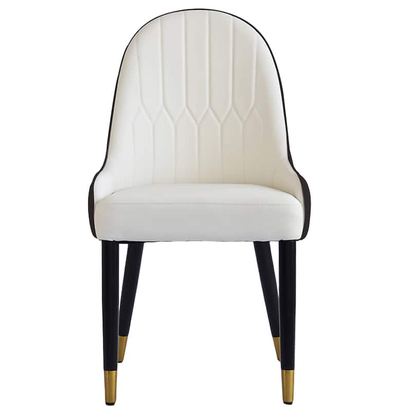 Set of 2 Modern PU Leather Dining Chairs